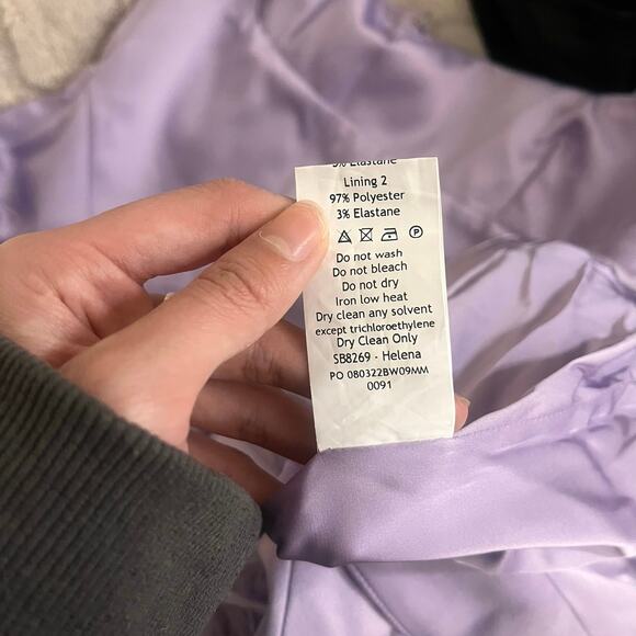 Lavender Feather-Trim Midi Dress - Picture 7 of 7